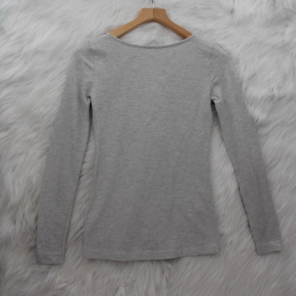 Lot of 3 J.CREW Women's XXS Blue Stripe Gray Black Artist Tee Long Sleeve Shirts - Picture 10 of 11